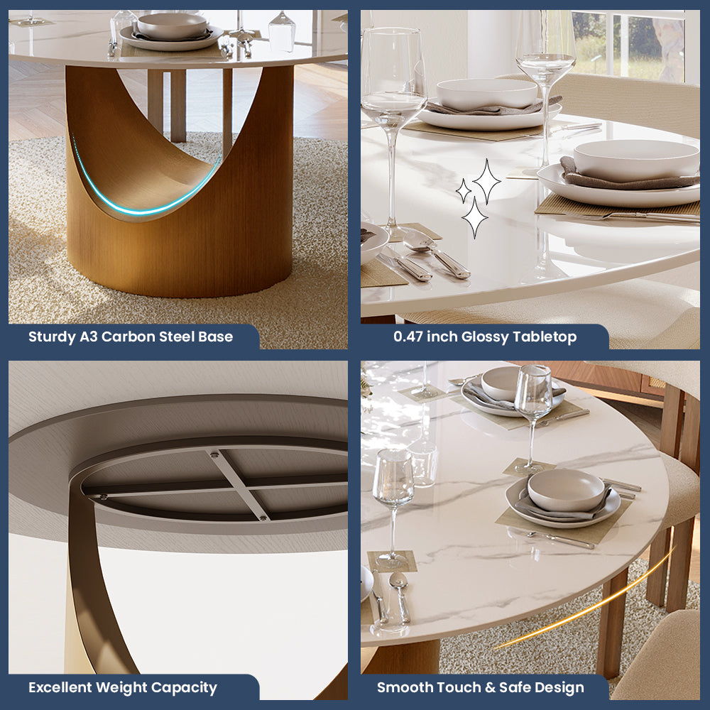Dining Table Rawasy 8 chairs