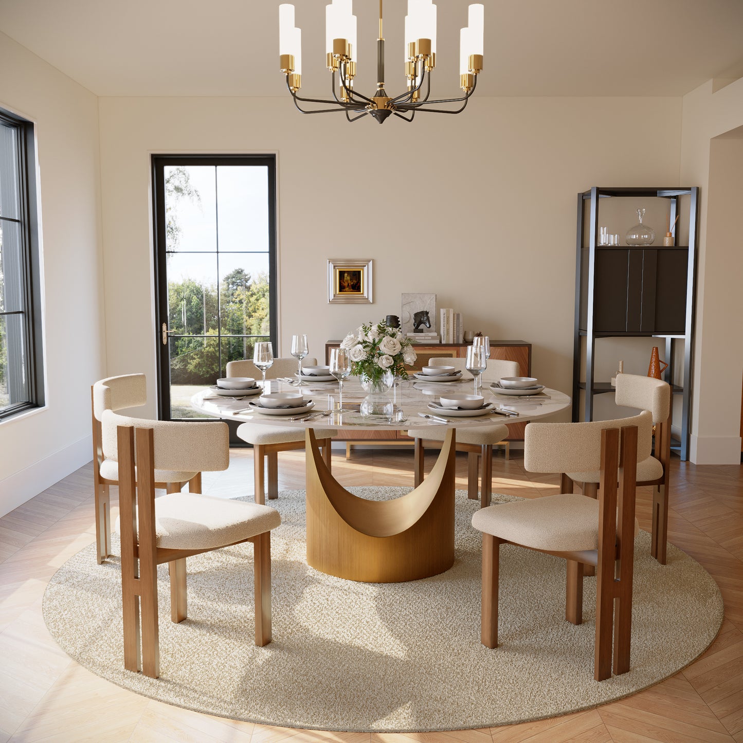 Dining Table Rawasy 8 chairs