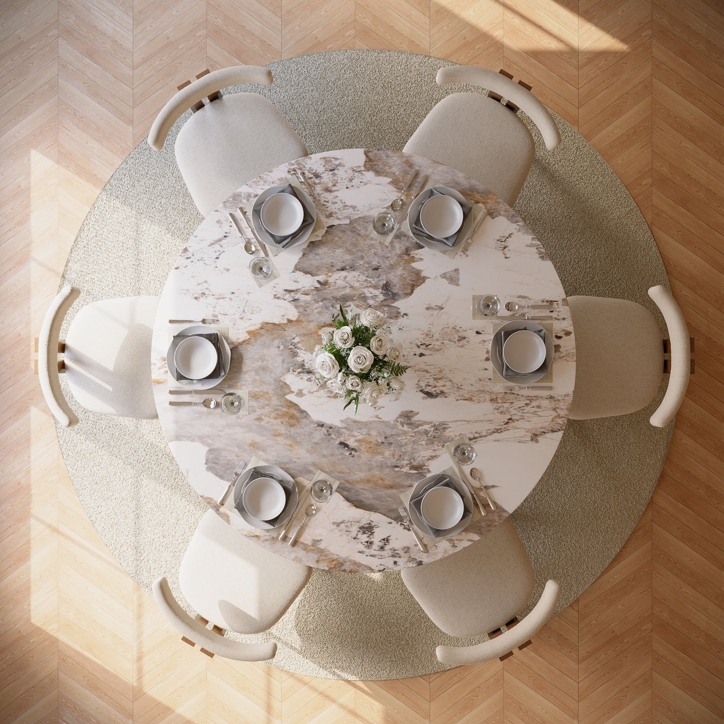 Dining Table Rawasy 8 chairs